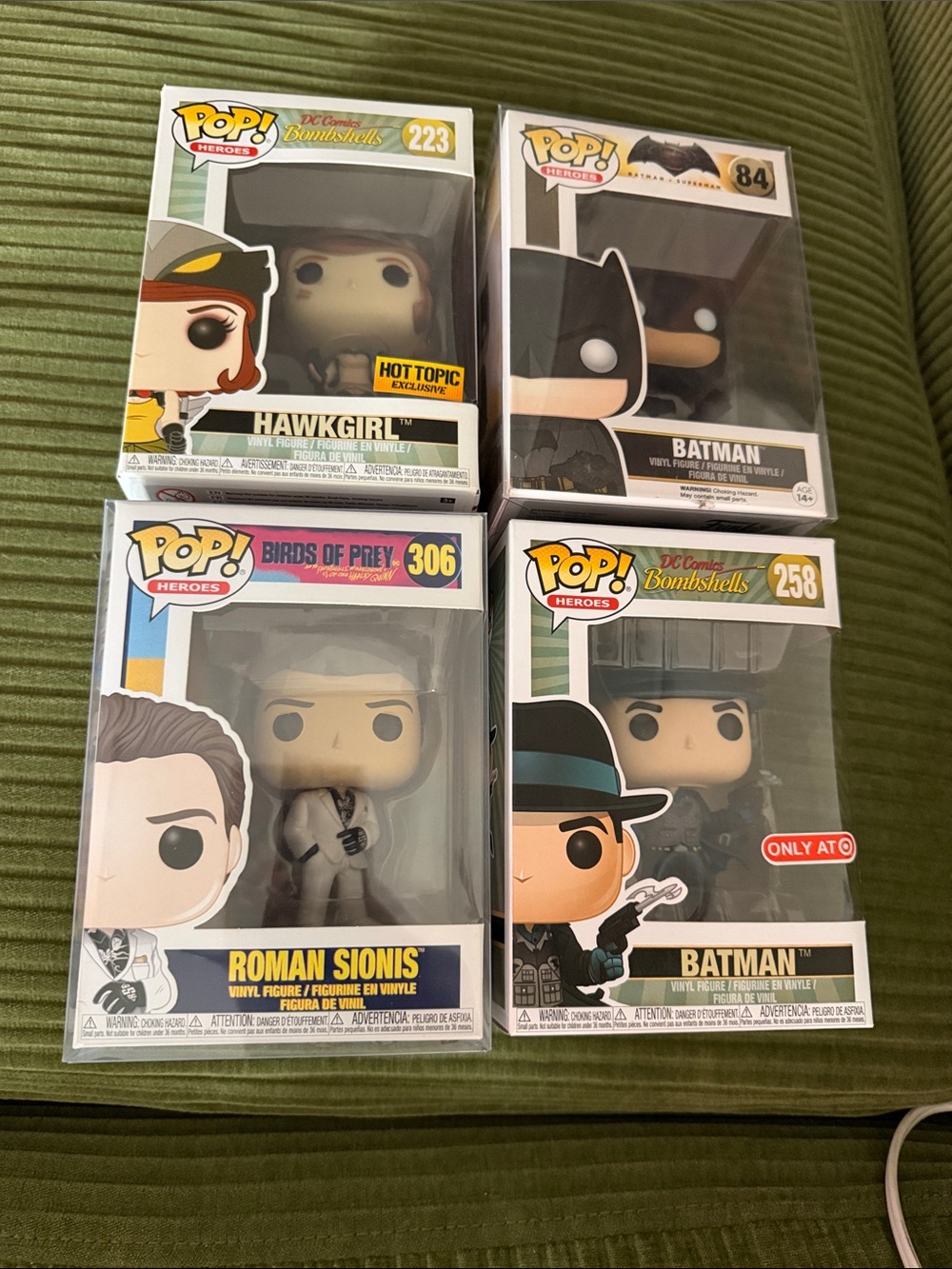 Funko Pop! Heroes Lot — Hawkgirl, Batman, Roman Sionis